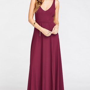 Show Me Your Mumu Jenn Maxi Merlot Chiffon